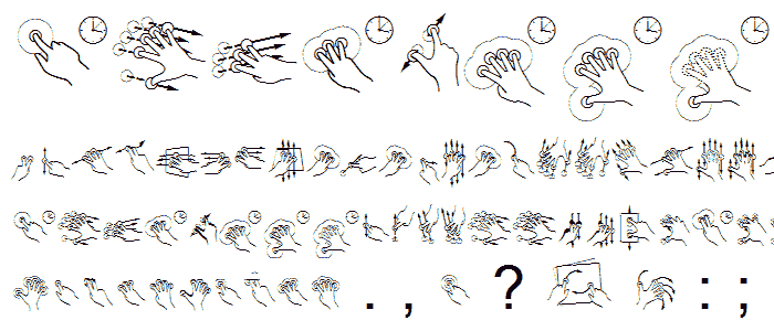 Gesture Glyphs font